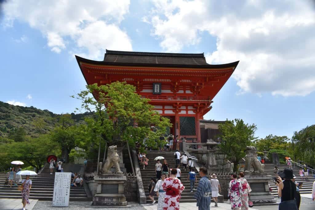Stort tempel Kyoto.