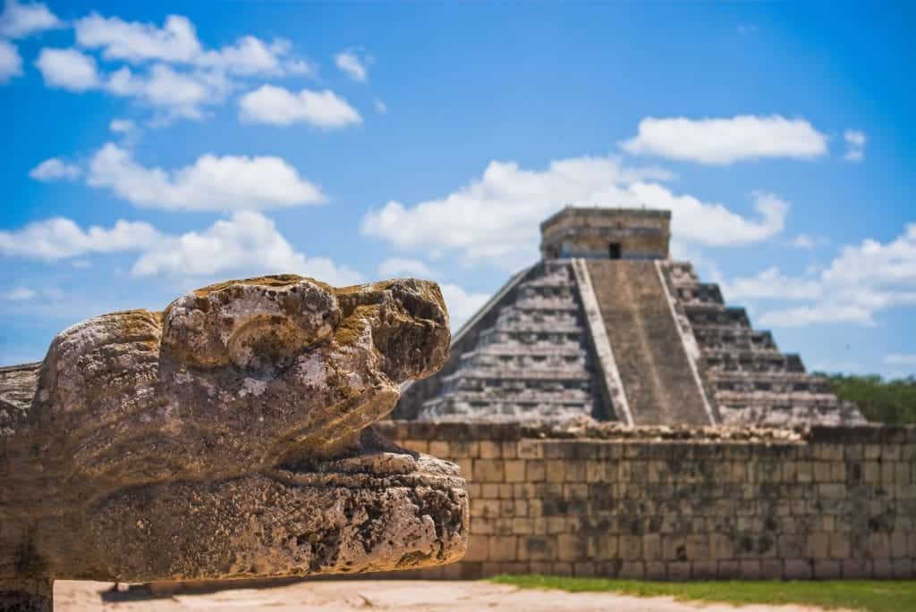 Mayan tempel i Mexiko.