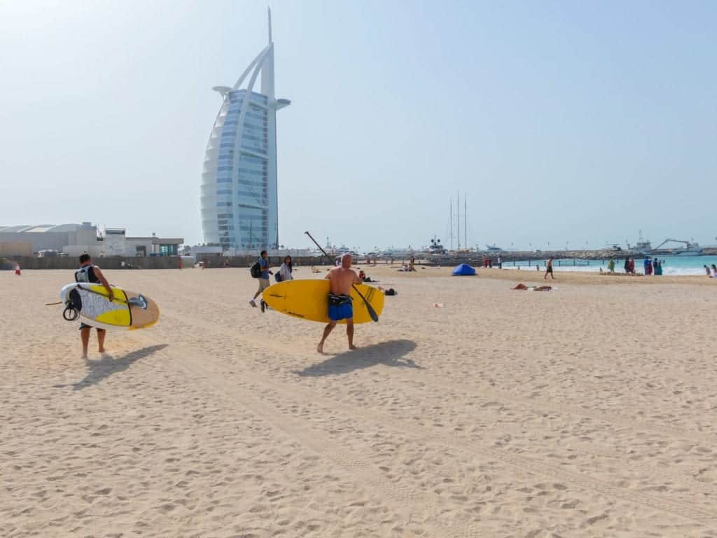 Dubai beach summertime