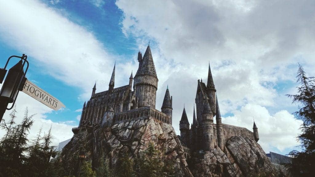 Hogwarts castle Universal Studios in Los angeles.