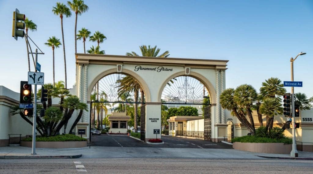 Entrance to Paramount Pictures los angels.