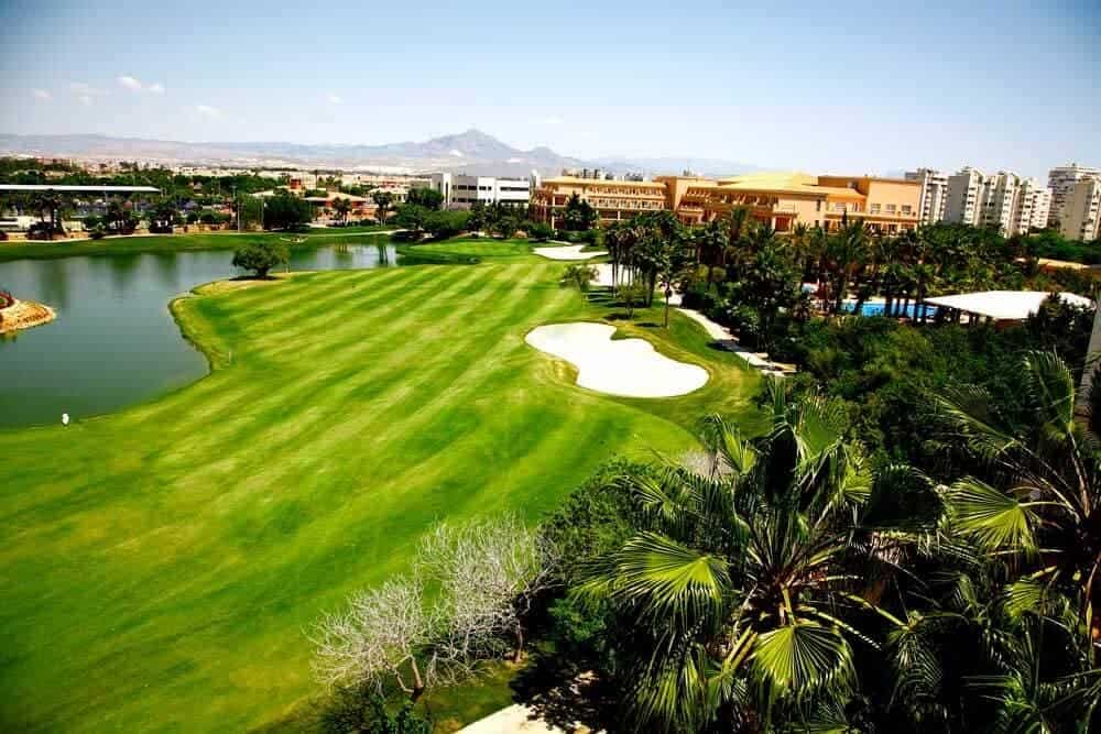 Aerial view from Alicante Golf in spain.