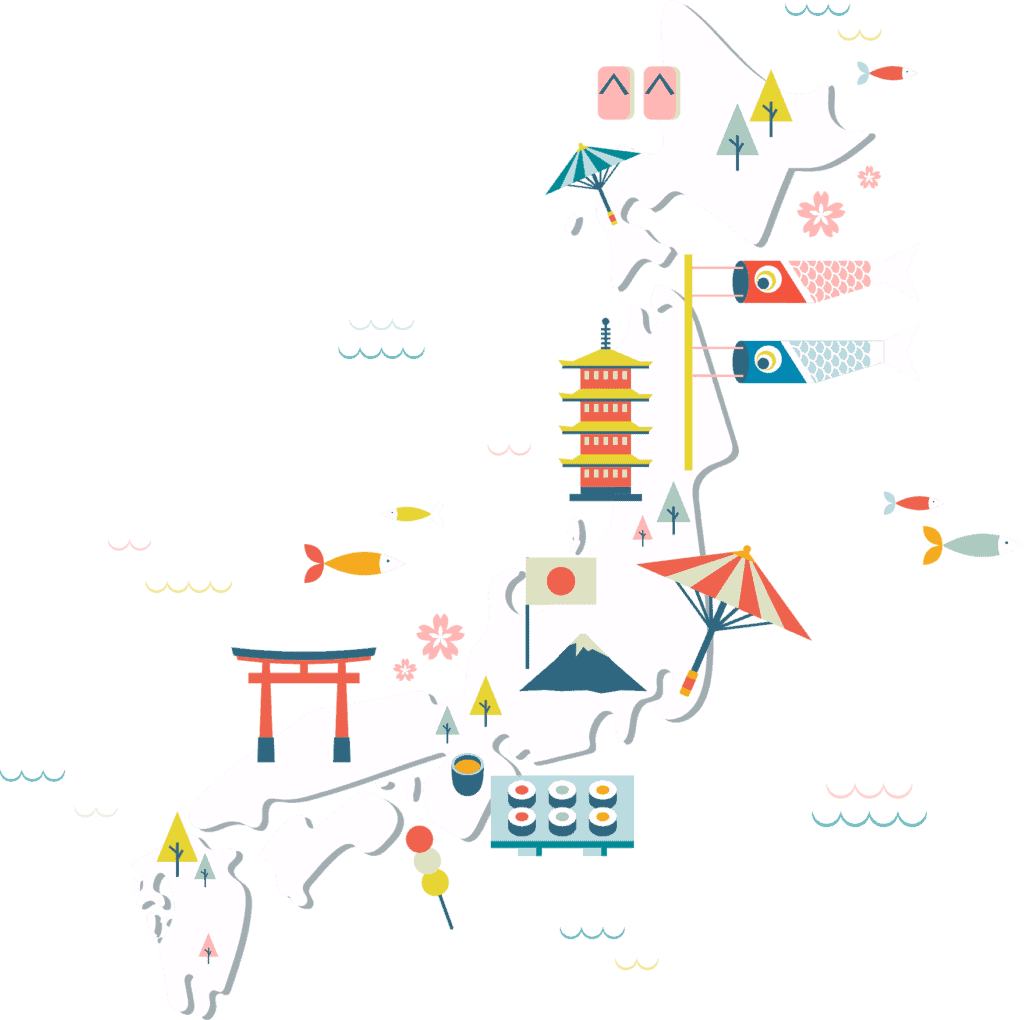 Karta över japan.