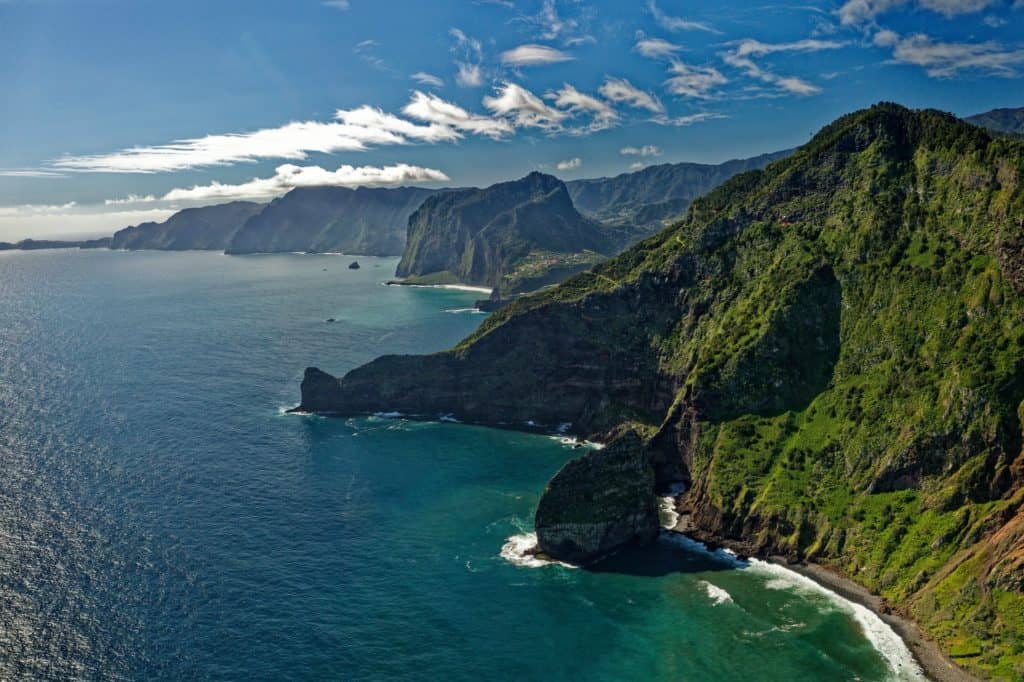 Klippvägg Madeira.