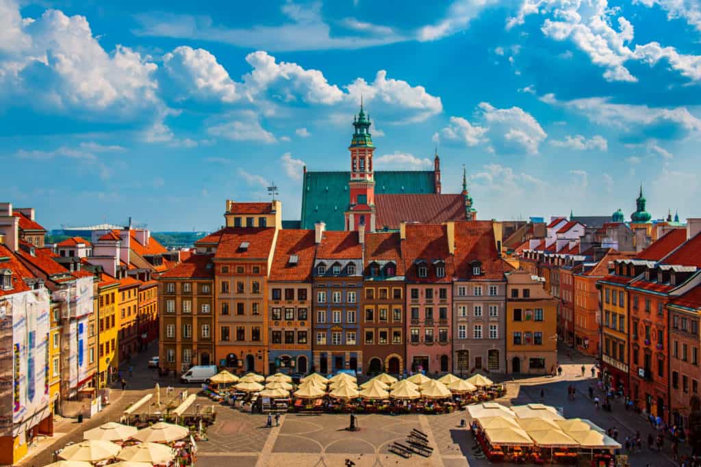 Warszawa marknad hus.