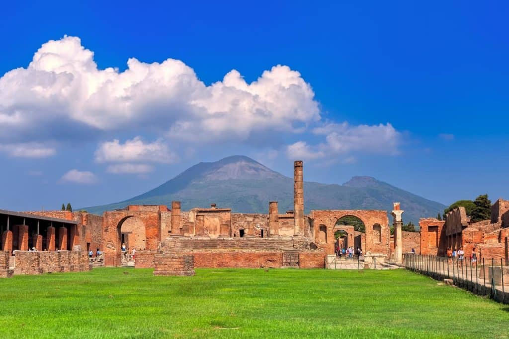 Vulkan ruiner Pompeji Vesuvius.