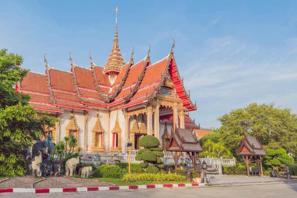 Antikt tempel phuket