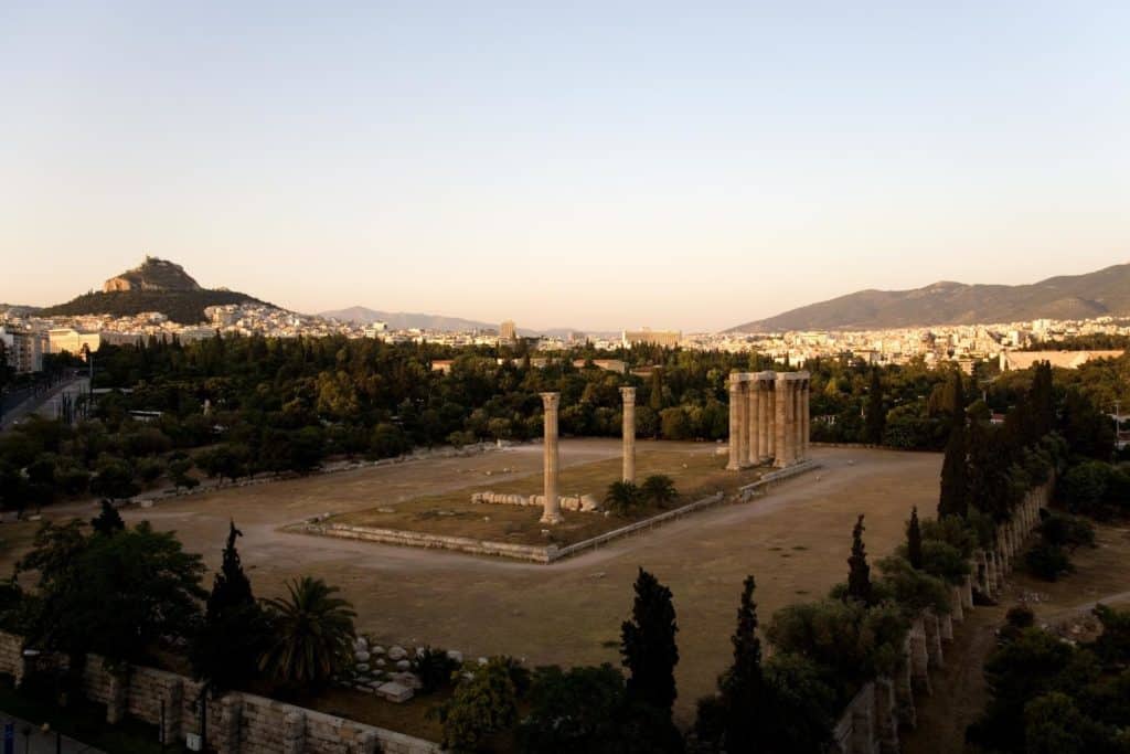 Zeus olympiska tempel Aten