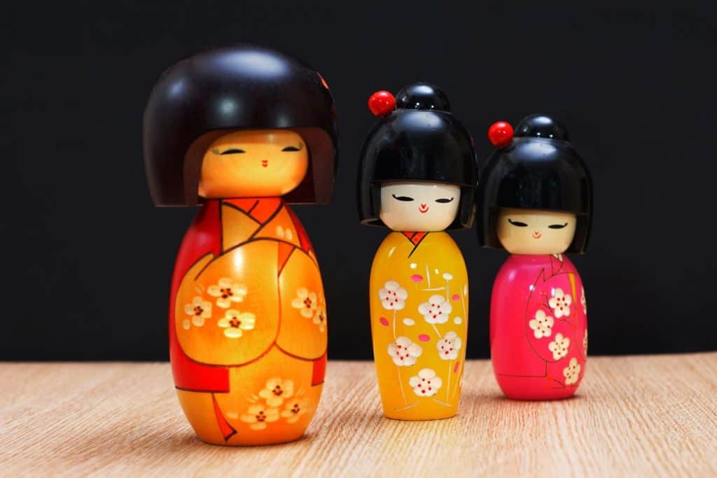 Japansk hantverk dockor.