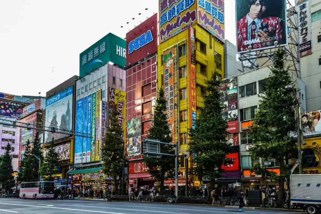 Akihabara byggnader sega