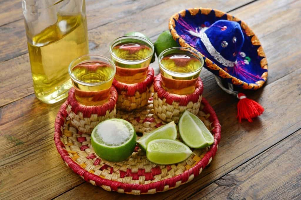 Tequila shots lime.