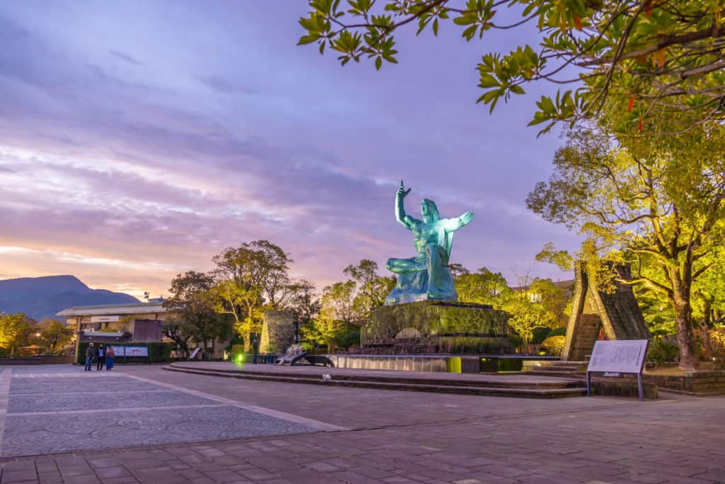 PEACE PARK Staty i Nagasaki fredspark