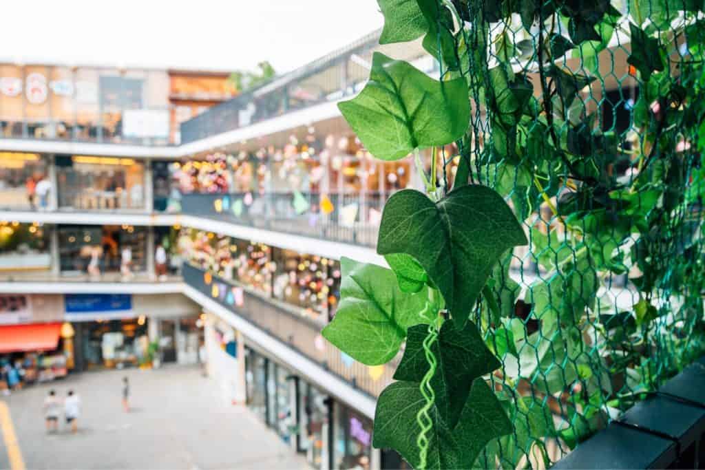 Shoppingcenter växter.