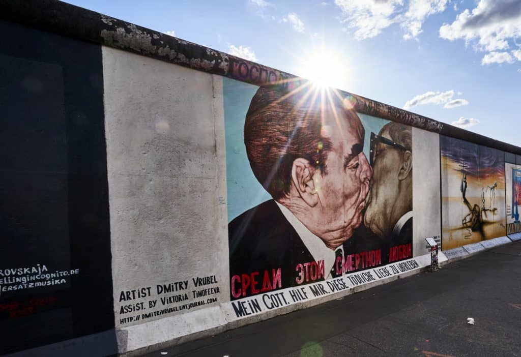 Berlinmuren målning.