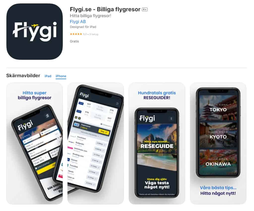 Flygi app