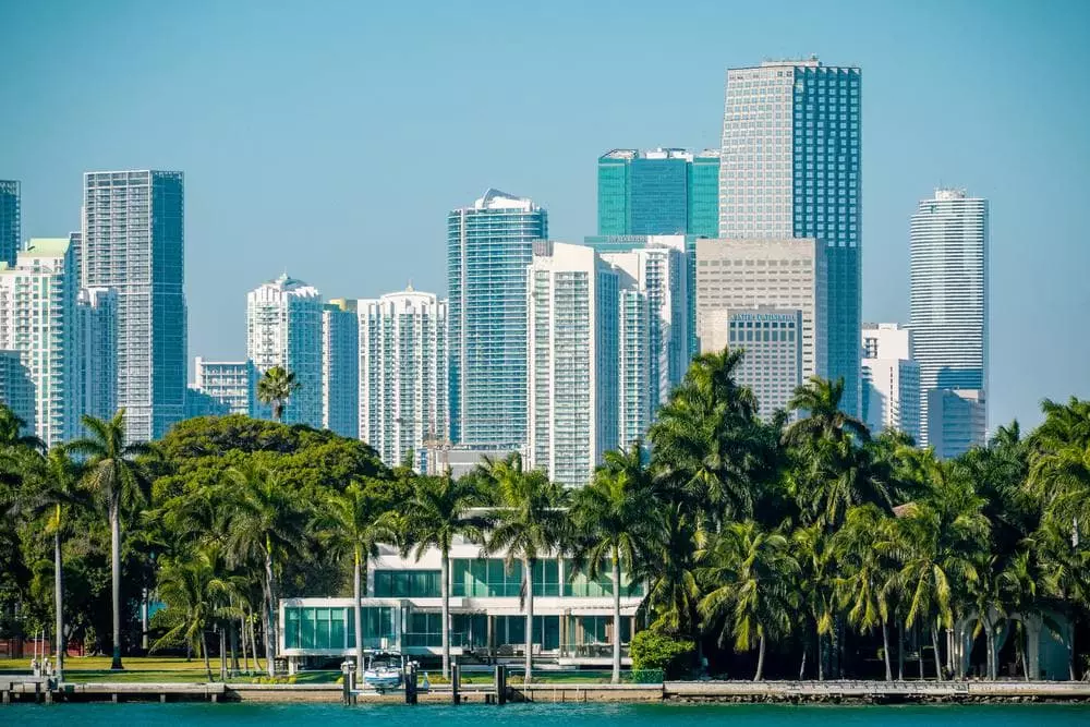 Miami villa mellan palmer