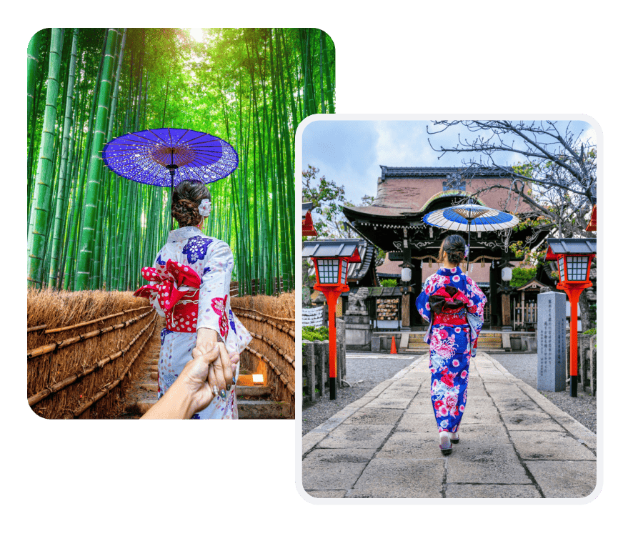 kimono japanska kvinnor